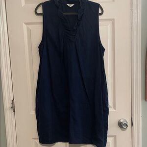 Crown & Ivy Navy Ruffled dress